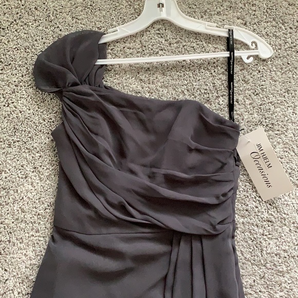 Jim Hjelm Occasions Gray Dress - NEW with tags - Picture 5 of 13